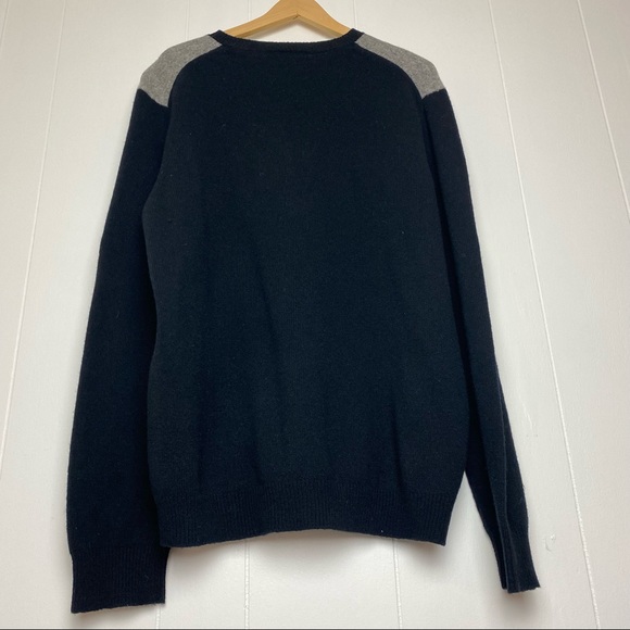 Express Lambswool Black & Grey Argyle Pullover Sweater Men’s Size XL - Picture 9 of 10